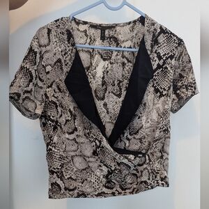 BCBG Snake Print Top